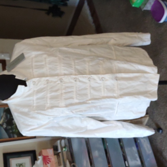 Chico's White Kayte Military Style Lightweight Jacket NWT - Picture 2 of 8